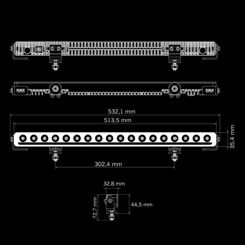 Sunvisor for Iveco Daily 2014+ | LED Bar
