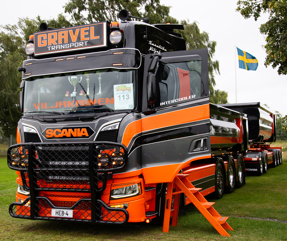 XL Sunvisor 'ODIN' for Scania NextGen 2017+ | 2 Lightholes | Height 35cm