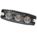 3-LED Ultra Thin Strobe Light - White