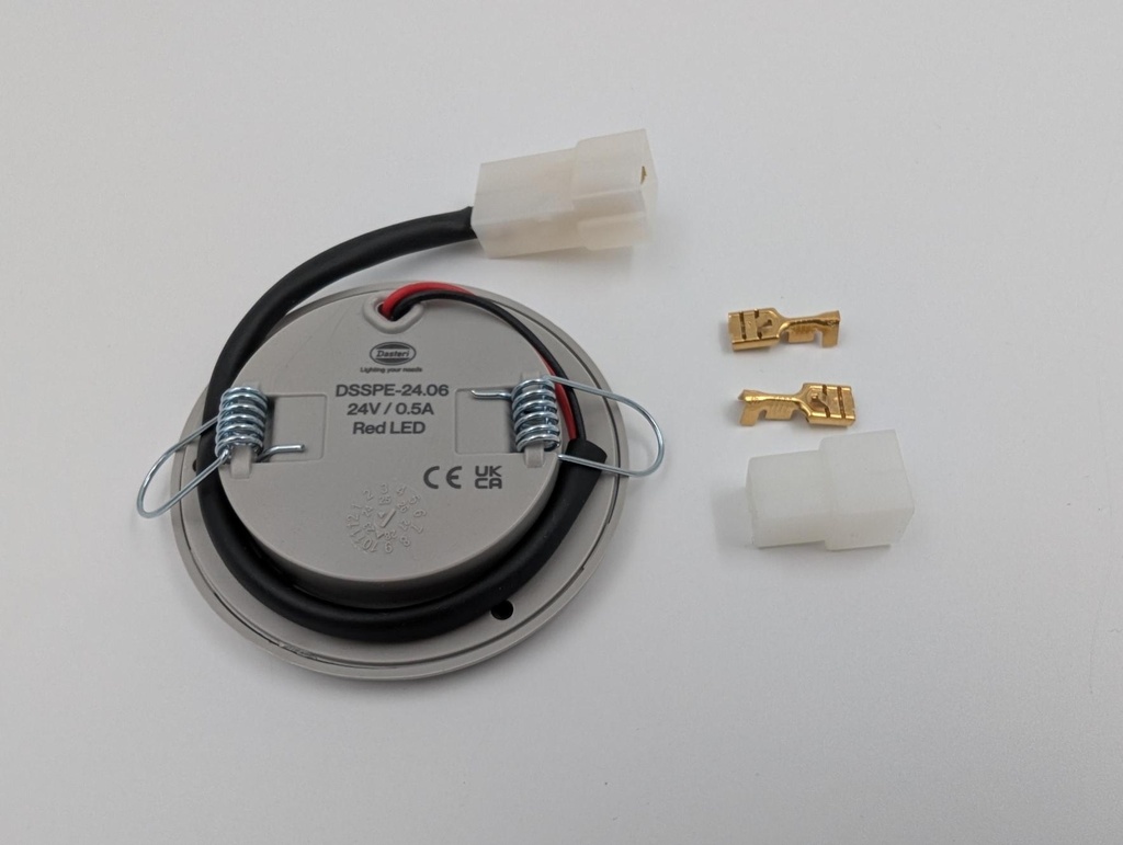 LED Interior Lamp 24V Ø53mm | Red