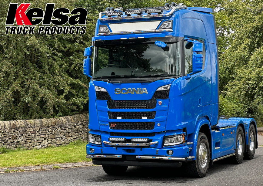 LoBar St. Steel - Scania R&S NextGen Construction Bumper - Split - 6 White LED