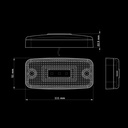LED Side Marker Light 12-24V + 5m Cable - Red