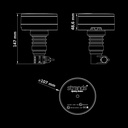 Unity LED Beacon Warning Light | Flexi Pole Mount | Ø107mm