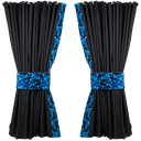 Nedking Side Curtains | Danish Blue | 95cm