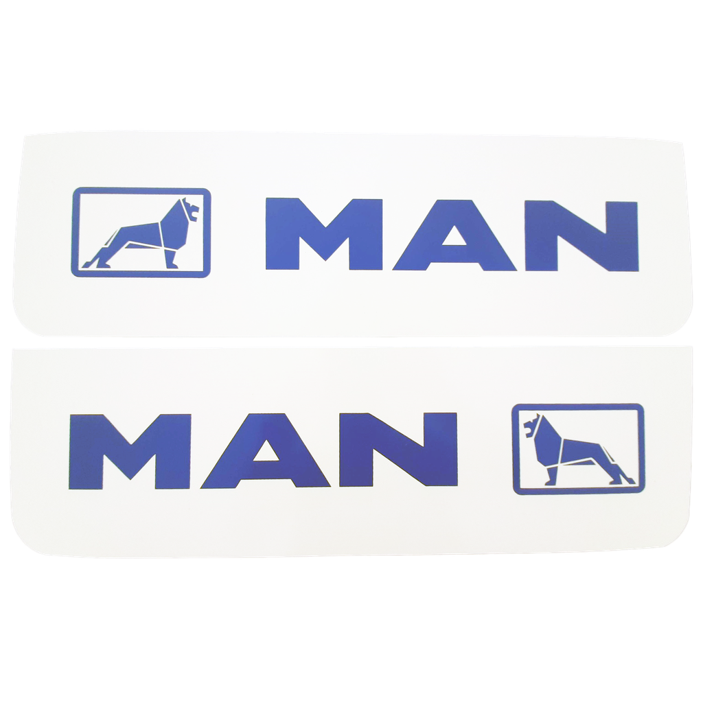 Spatlap Set voor MAN | Wit met Blauwe Opdruk | 60x18cm