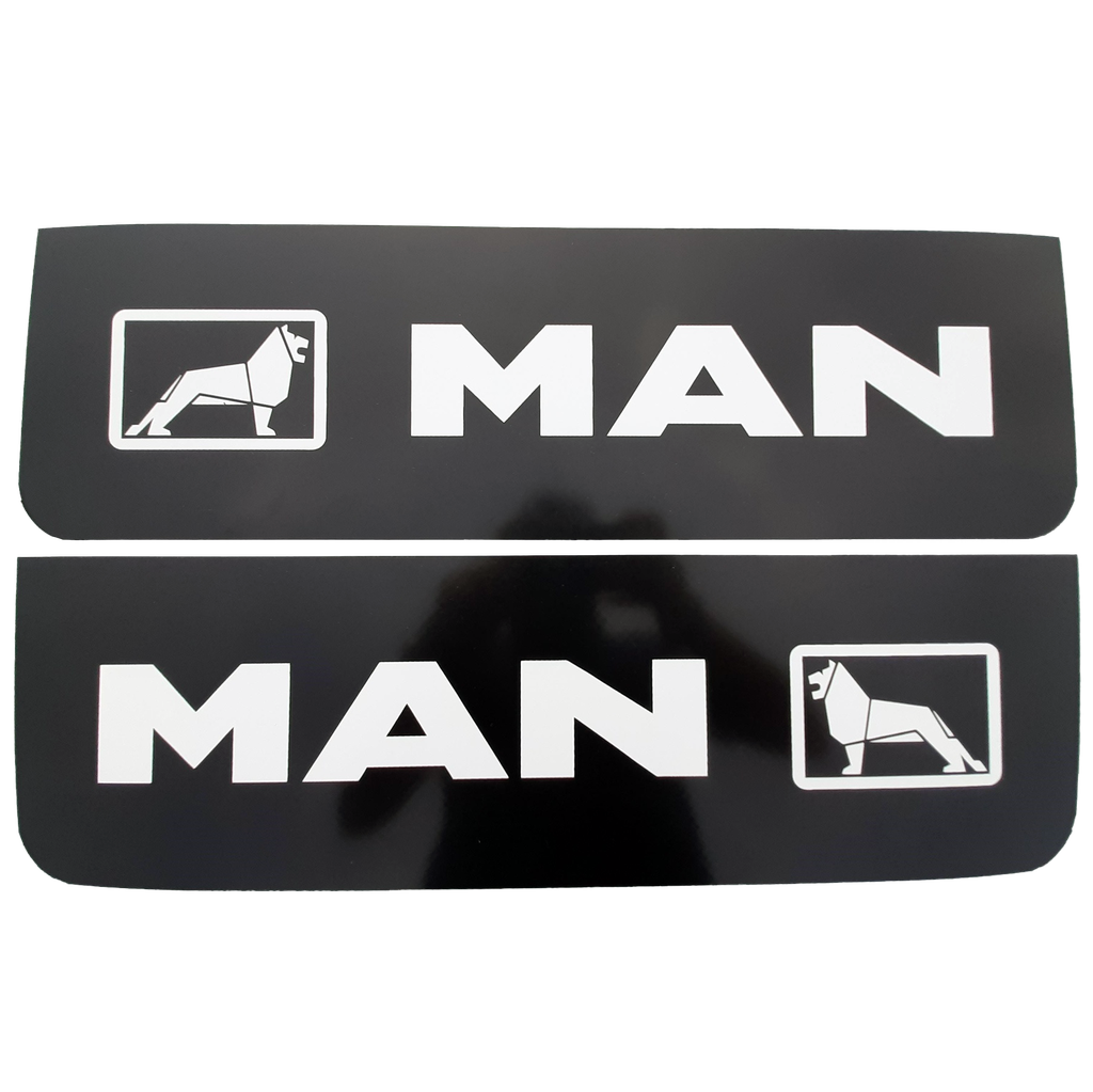 Spatlap Set voor MAN | Zwart met Witte Opdruk | 60x18cm