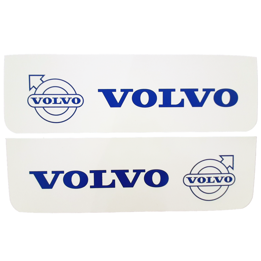 Spatlap Set voor Volvo | Wit met Blauwe Opdruk | 60x18cm