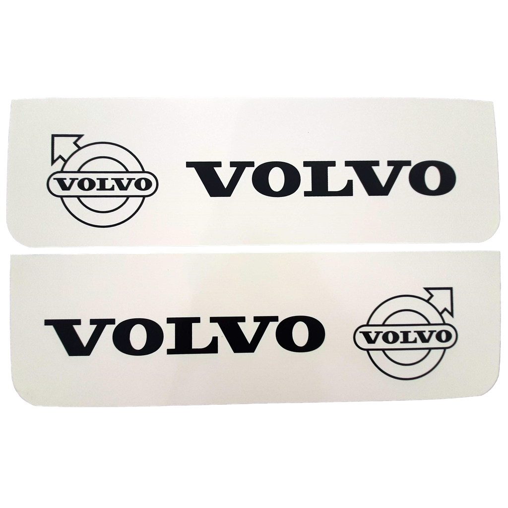 Spatlap Set voor Volvo | Wit met Zwarte Opdruk | 60x18cm