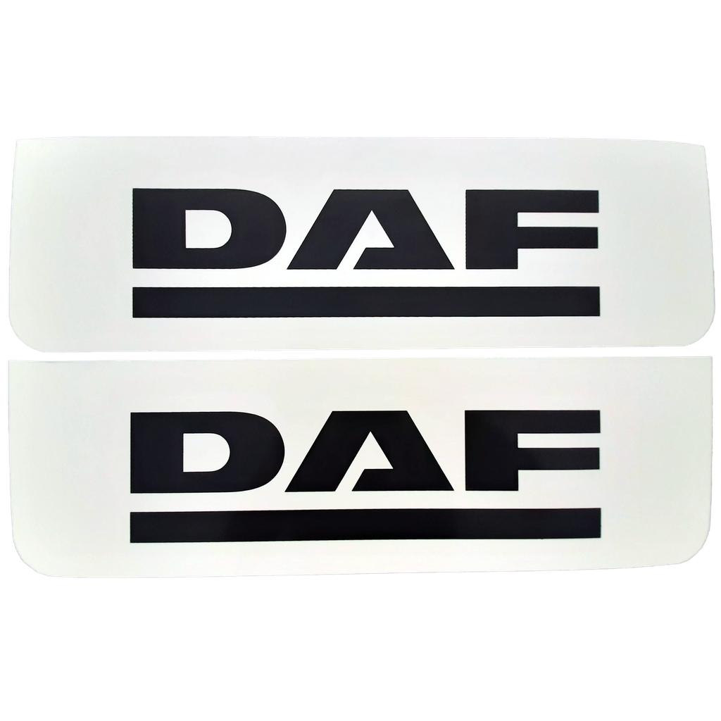 Spatlap Set voor DAF | Wit met Zwarte Opdruk | 60x18cm