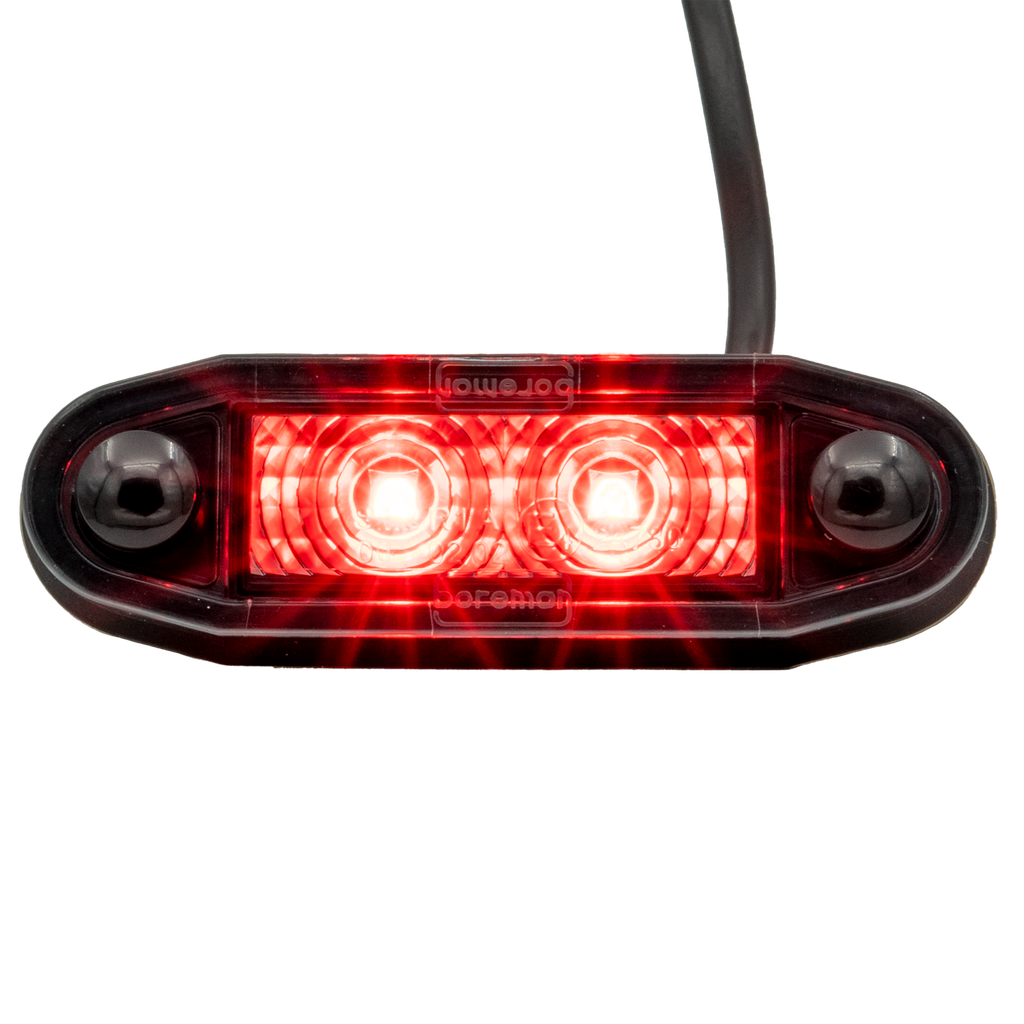 Boreman Easy-Fit LED Positielicht | Rood met Smoke Lens