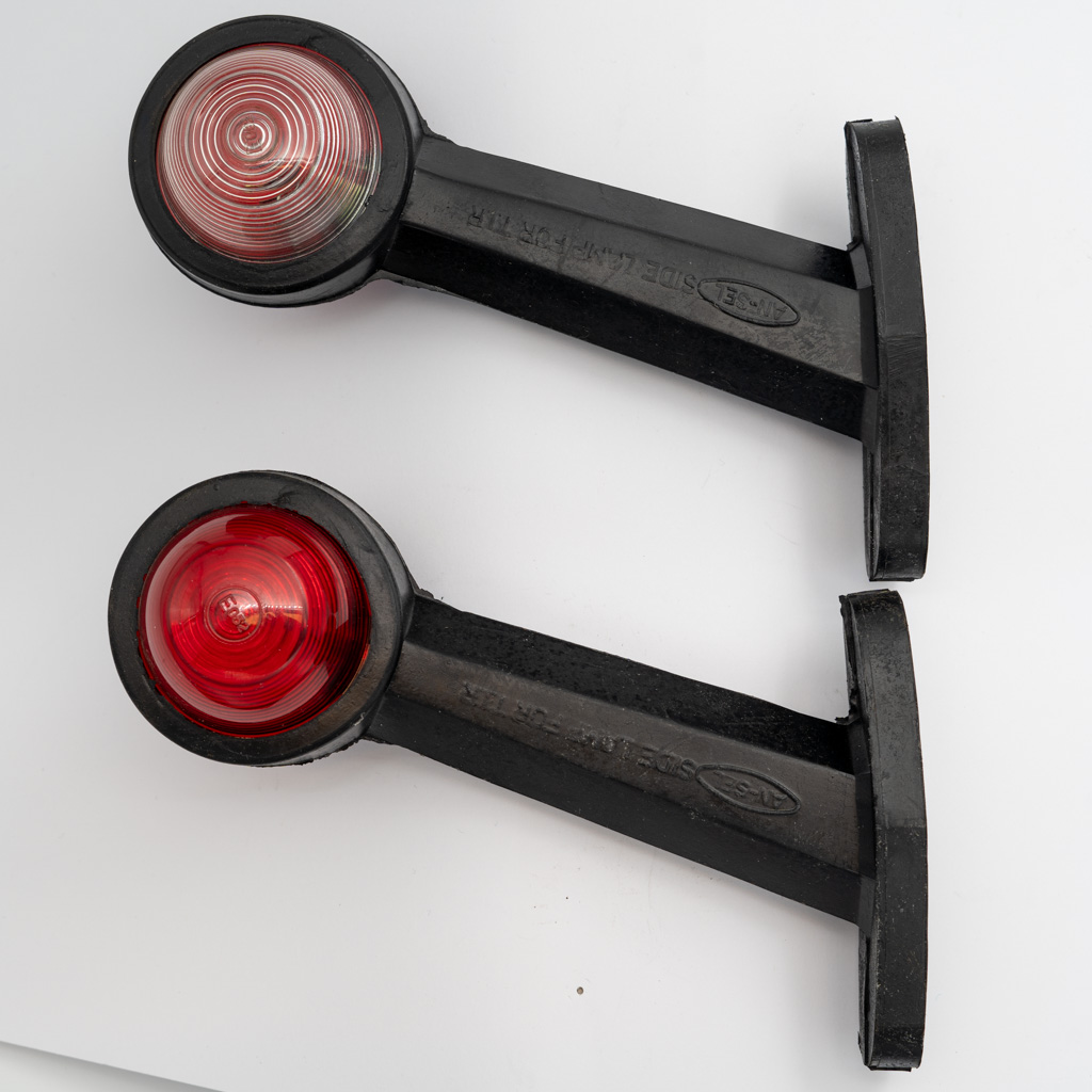 ¡STOCKSALE! Set Breedtepaal Recht 165mm  - Rood/Wit