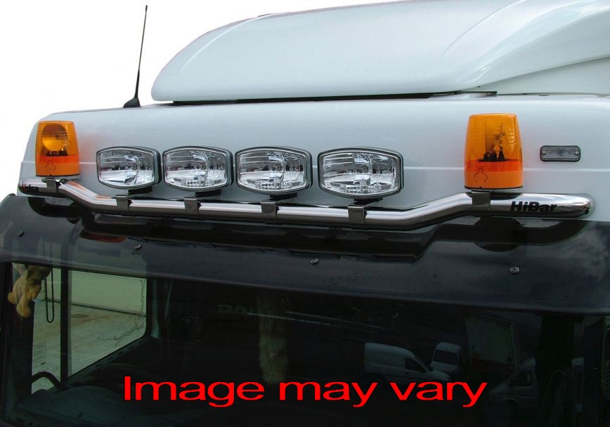 Stainless Steel HiBar for DAF XF95/105/106 Space Cab | Wide Model - Sunvisor Mounting