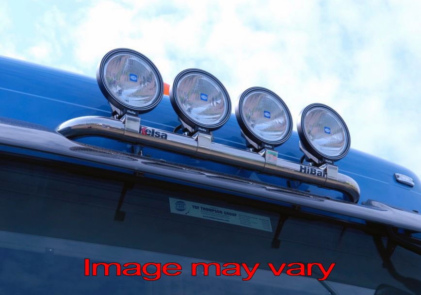 Stainless Steel HiBar for DAF XF95/105/106 Space Cab | Narrow Model - Sunvisor Mounting