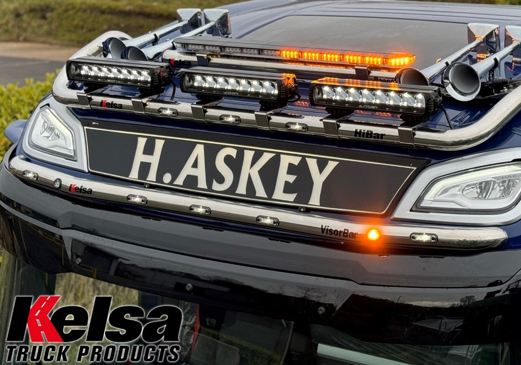 Aluminium VisorBar voor NGD DAF XF, XD & XG | 5 Oranje LEDs