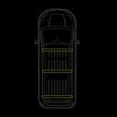 Cruise Light C-rack - KIA PV5 - 3 Racks