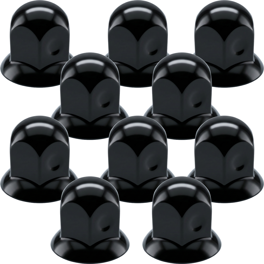 10-Pack RVS moerdoppen 33mm - Black Edition