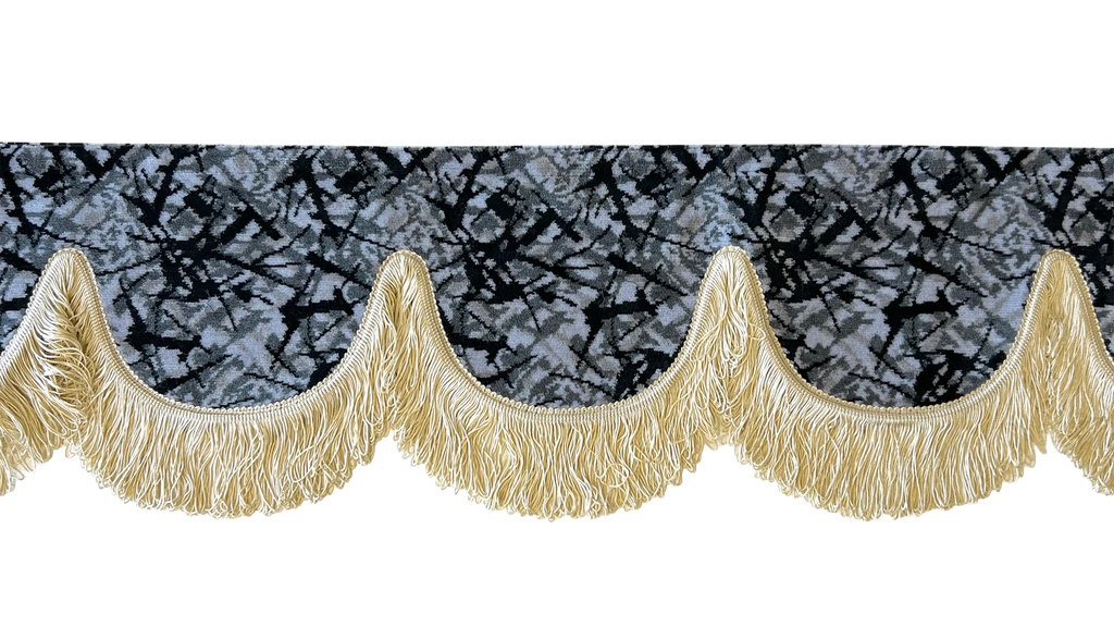 Nedking Front Curtain | Danish Grey | Beige Fringes