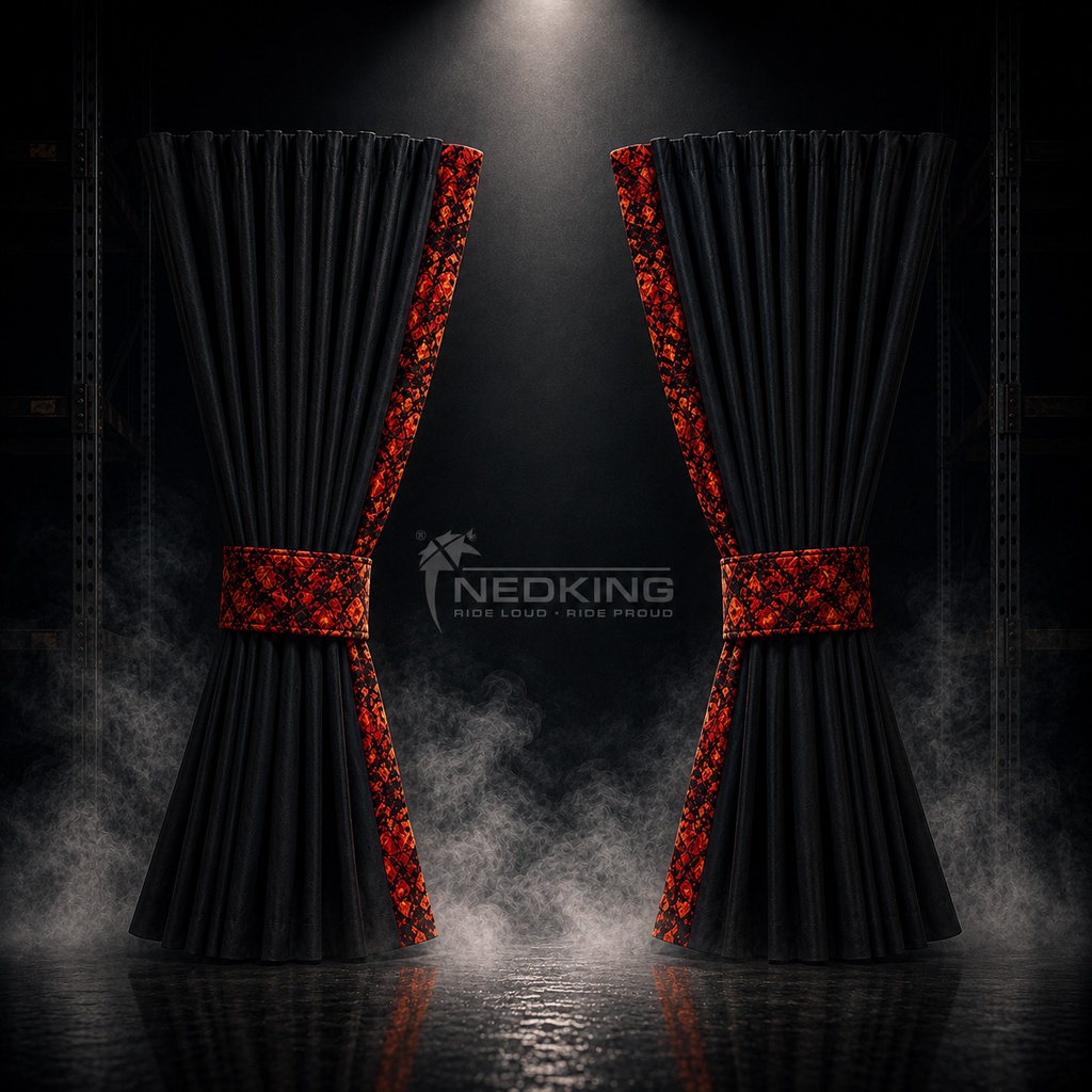Nedking Side Curtains | Danish Red | 95cm