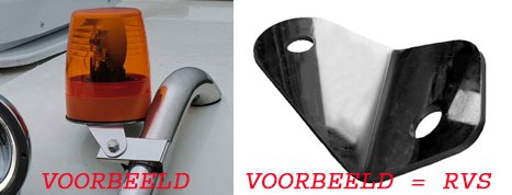 Aluminium Hoekmontageplaat voor Zwaailamp