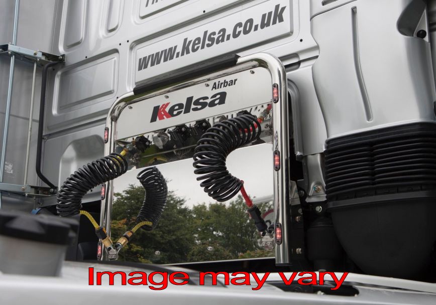 Stainless Steel AirBar for DAF XF106 | 6 Red LEDs