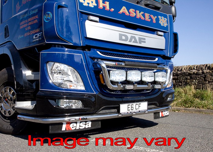 Aluminium LoBar voor DAF CF Euro 6 | 5 Witte + 2 Oranje LEDs