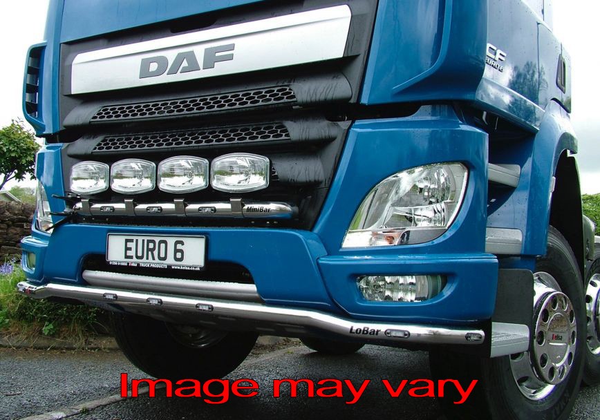 Aluminium LoBar voor DAF CF Euro 6 - Bouwbumper - 5 Witte + 2 Oranje LEDs