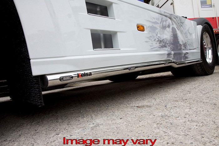 Aluminium SideBars voor DAF XF106 tot 2017 | Wielbasis 3800mm | 5 Oranje LEDs