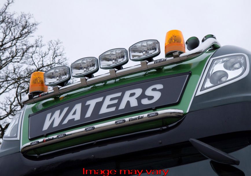 RVS VisorBar voor DAF XF105/106 Super Space Cab | 5 Oranje LEDs