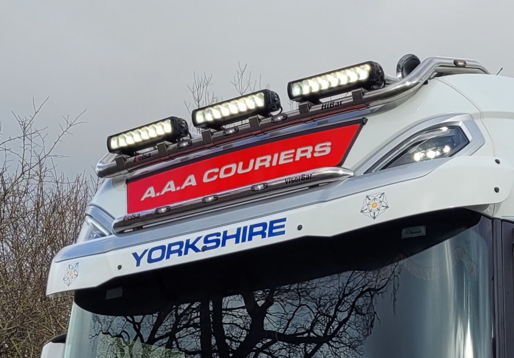 Stainless Steel VisorBar for NGD DAF XG+ | 5 White LEDs