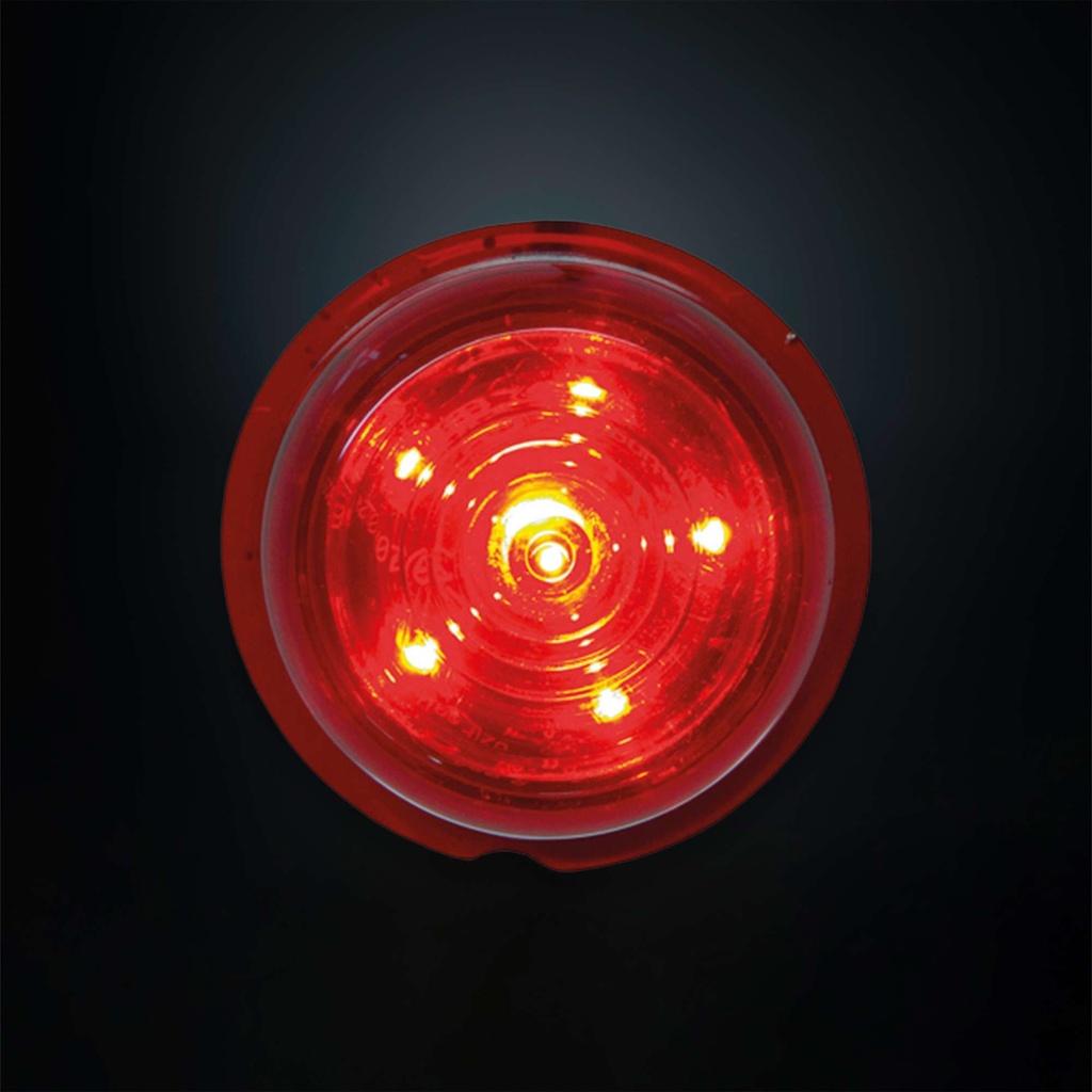Viking 6 LED Unit Rood | Rode Lens | 0,5m Kabel
