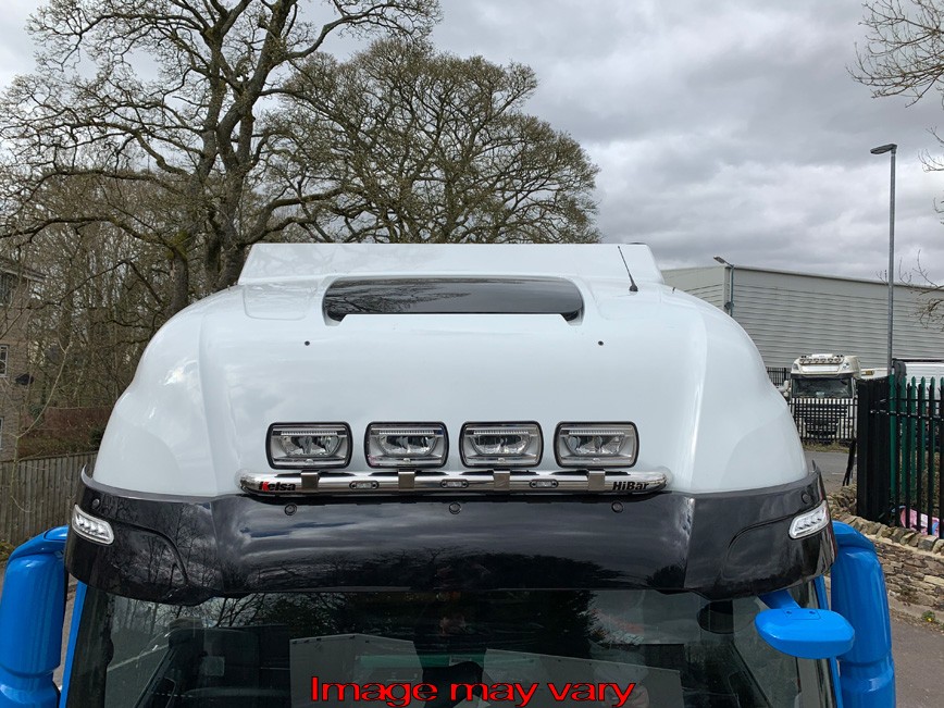Stainless Steel VisorBar for Iveco S-Way AS | Narrow Model with 5 White LEDs