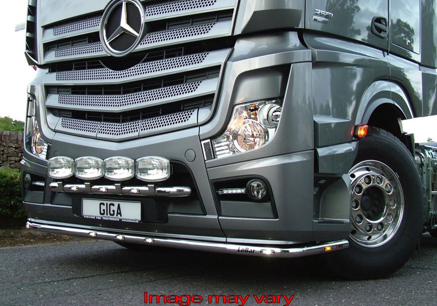 RVS LoBar met oranje LED Mercedes Actros MP4 Big/Giga/StreamSpace