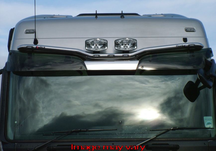 Stainless Steel VisorBar for Mercedes Actros MP3 Mega Space | 5 White LEDs