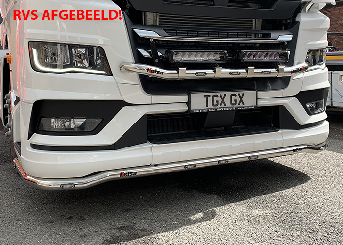 Aluminum LoBar - MAN TG3 TGX GX & GM | 5 White & 2 Amber LEDs
