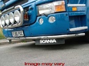 Aluminum LoBar for Scania R1 with High Bumper | 7 Amber LEDs