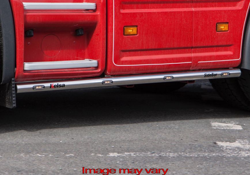 Aluminum SideBars for Scania 4 & R Series 6x2 Midlift | 4 Amber LEDs