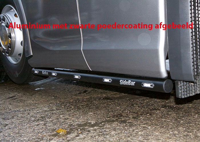 Aluminum SideBars for Scania R&S NextGen 6x2 Midlift | Wheelbase 4050mm & 4150mm | Amber LEDs | 2019+