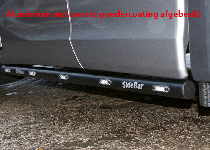 Aluminum SideBars for Scania R&S NextGen Tag Axle 6x2 | Wheelbase 3550mm | 5 Amber LEDs | 2019+