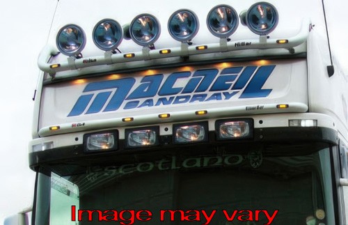 Aluminium VisorBar voor Scania 4 & R-Serie Topline | 5 Oranje LEDs
