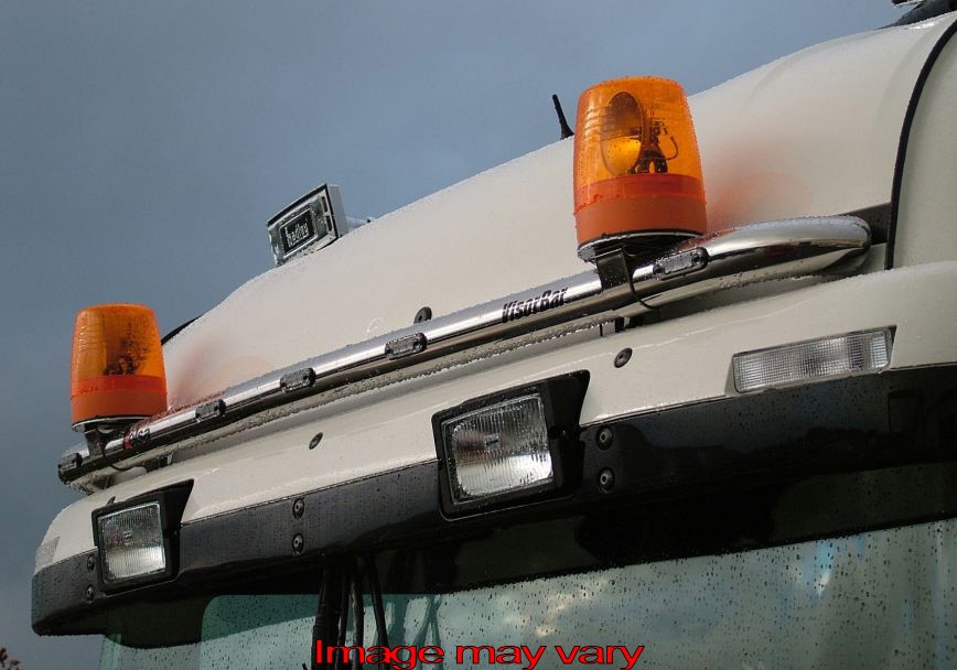 Aluminum VisorBar for Scania 4 & R Series Highline | 5 Amber LEDs