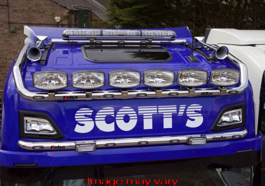 Aluminium Visorbar voor Scania R&S NextGen Highline | 5 Witte LEDs