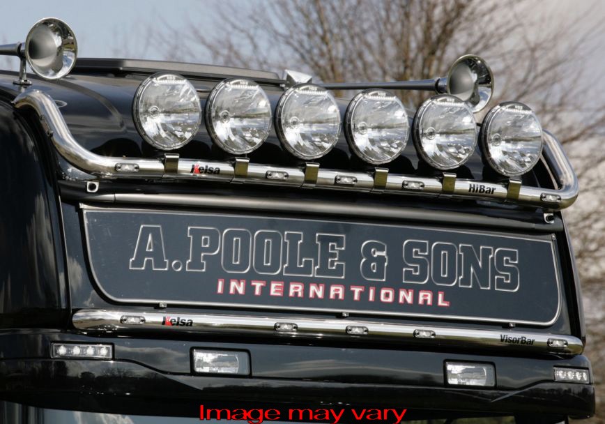RVS Visorbar voor Scania 4 & R-Serie Topline | 5 Oranje LEDs