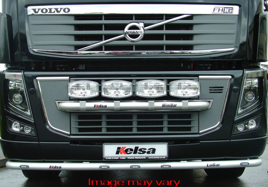 Aluminium LoBar voor Volvo FM/FH2&3 | 5 Witte & 2 Oranje LEDs