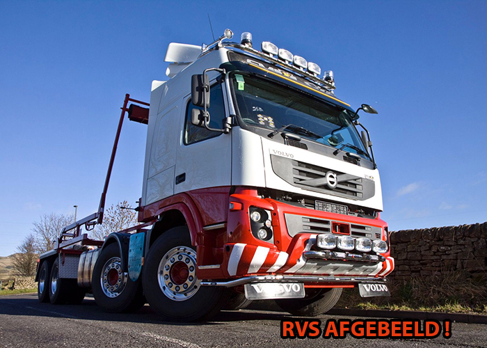 Aluminum LoBar for Volvo FMX II Euro 6 | 5 White + 2 Amber LEDs