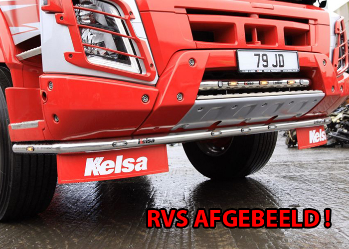 Aluminum LoBar for Volvo FMX II Euro 6 | 5 White + 2 Amber LEDs