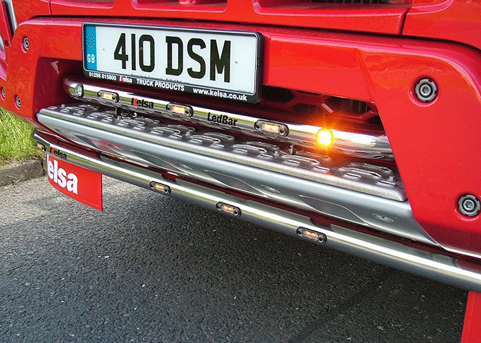 Stainless Steel LedBar for Volvo FMX II Euro 6 | Amber LEDs