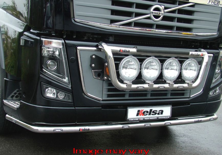 RVS LoBar voor Volvo FM/FH2&3 | 5 Witte & 2 Oranje LEDs