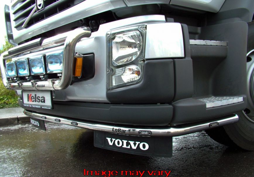 Stainless Steel LoBar for Volvo FL 2007+ with Standard Bumper | 5 White & 2 Amber LEDs