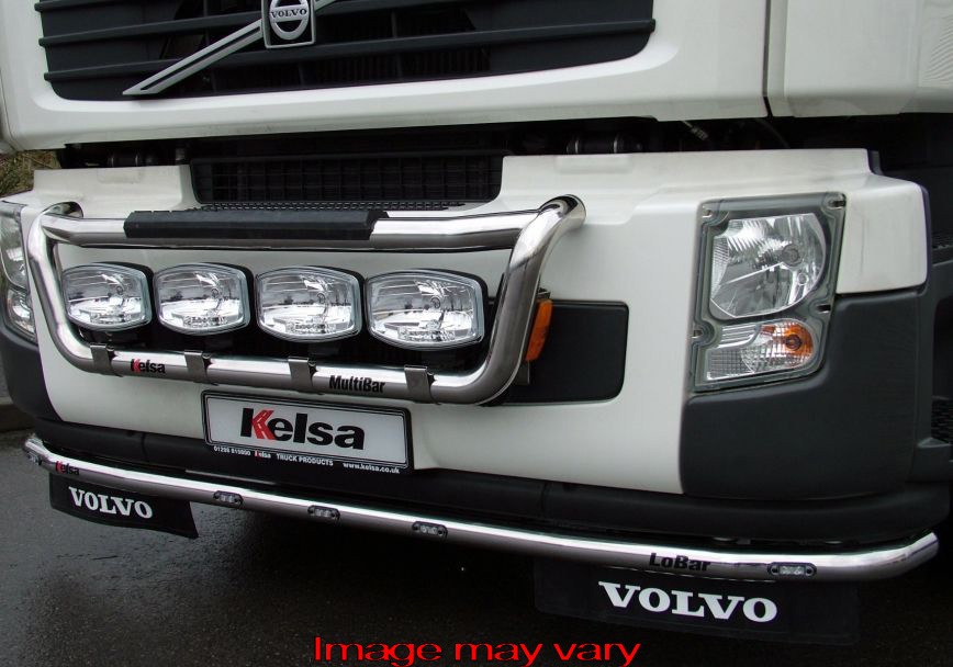 Stainless Steel LoBar for Volvo FE 2007+ | 5 White LEDs