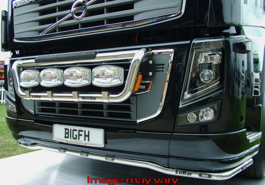 RVS LoBar voor Volvo FH/FM2&3 | 7 Oranje LEDs